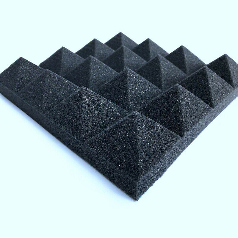 12 pcs Soundproofing Foam Sound Absorption Pyramid Studio Treatment Wall PaneSJ