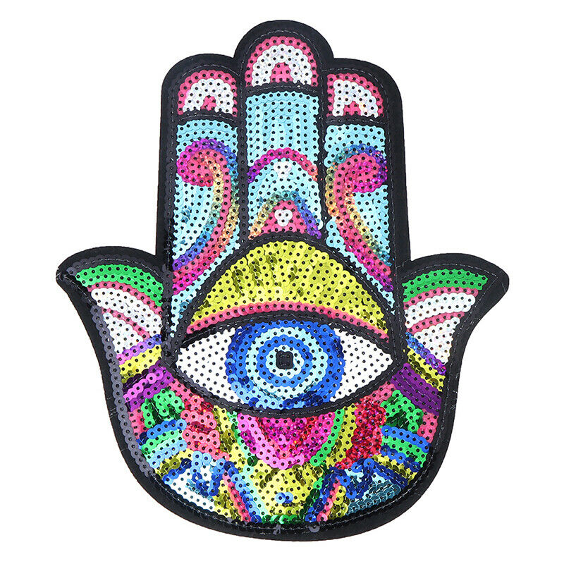 1PCS Sequins Hand Eyes Icon Patch Applique Sewing Supplies Spacecraft IconM Qx