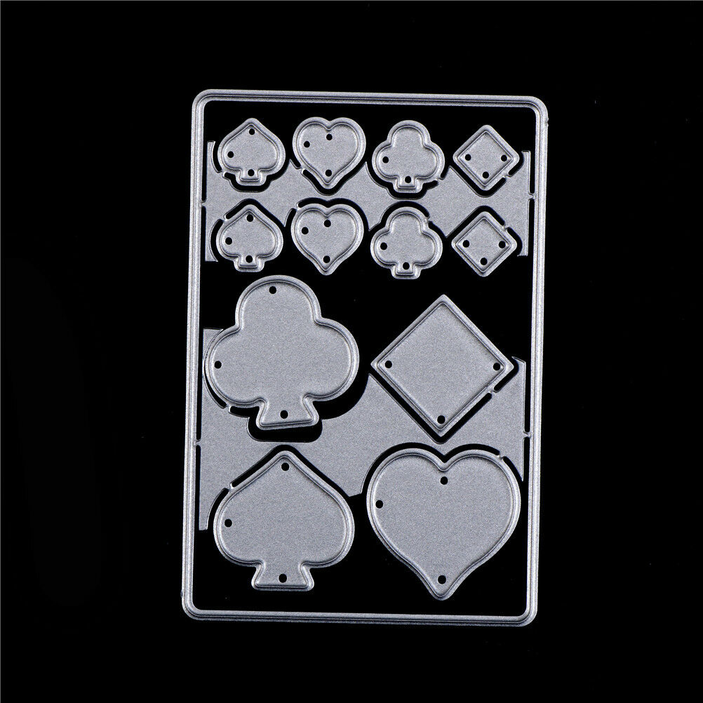 Poker Playing Cards Cutting Dies Stencils DIY Scrapbook Album Card Making.l8