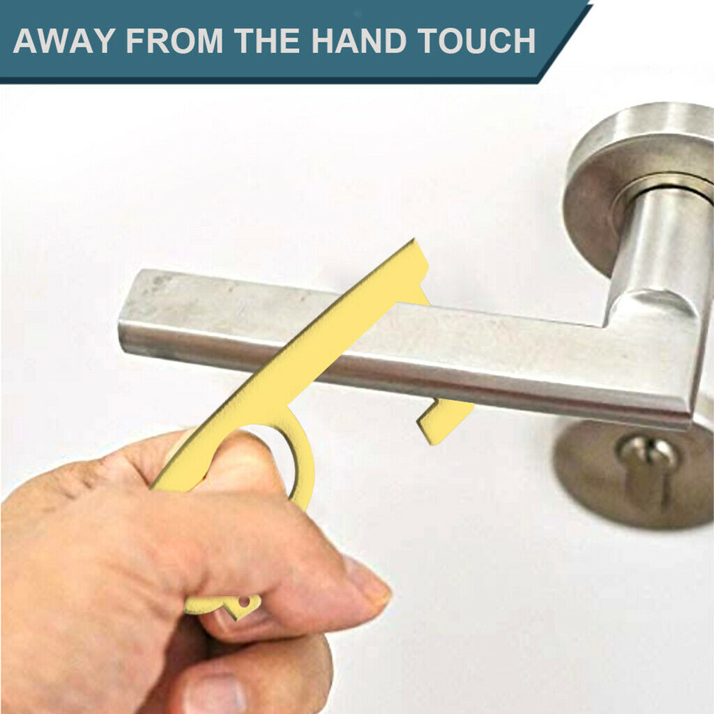 New Brass Door Opener Elevator Button Pusher Knob Handle Key Avoid Touching