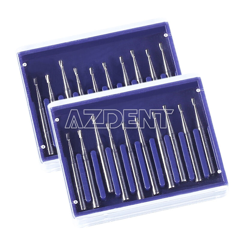 5 Kits Dental Carbide Tungsten Steel Burs Drill High Speed Pear-shaped FG330