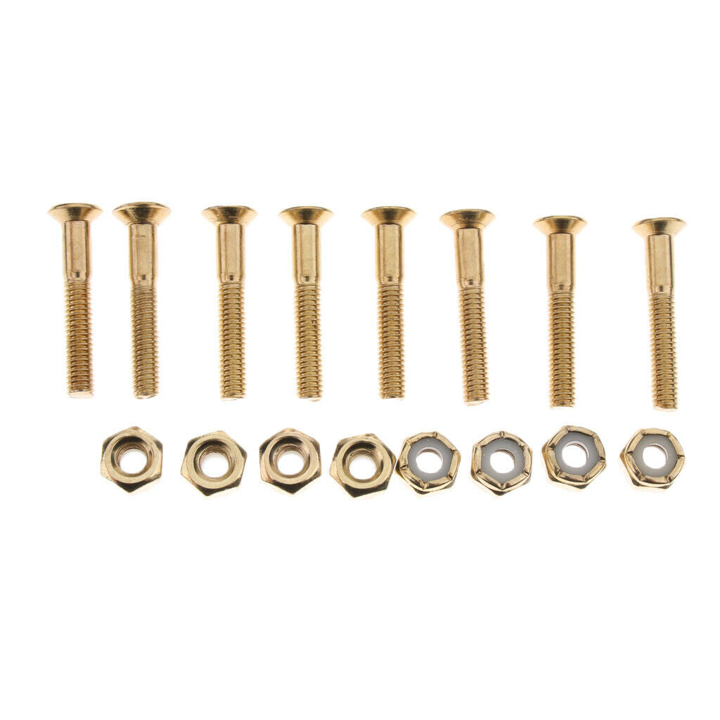 8 Sets 1.1inch Longboard Skateboard Truck Mounting Hardware Screws Bolts Set