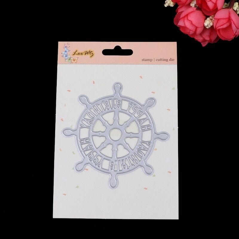Happy Birthday Gear Cutting Dies Stencil Scrapbooking Paper Craft Card DIY Decor