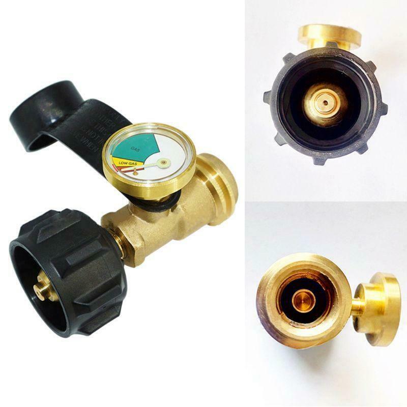 Universal BBQ Gas Propane Pressure Brass Gauge Tank RV Pressure Gauge Level