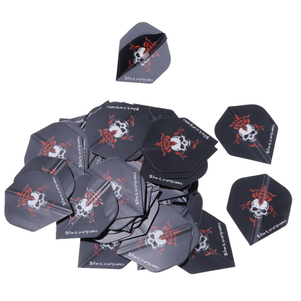 50Pc/Set Assortment Dart Flights Fletches Standard Shape Extra Strong Red