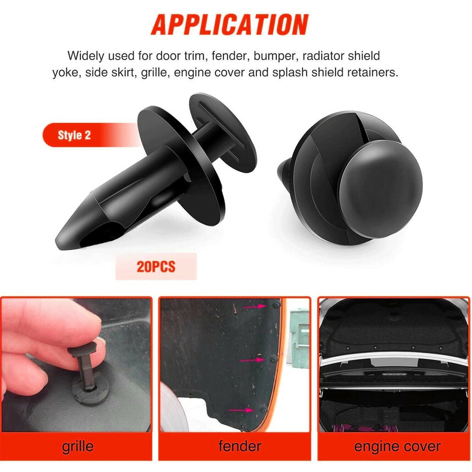 240 Pcs Auto Retainer Clips Car Fasteners Kit Set Push Pin Plastic Rivets bumper