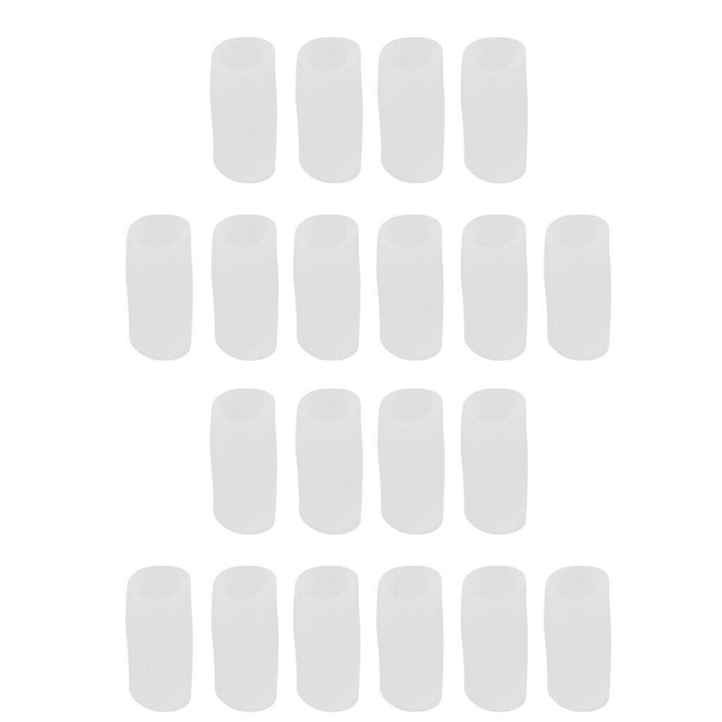 20 Pairs Silicone Toe Sleeves Tube Caps Cushions Protectors Feet Care S/L