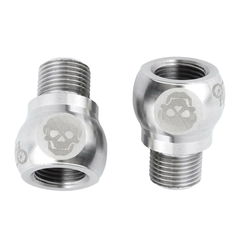 1 Pair Bike Pedal Extenders 9/16" Bicycle Pedal Extension Screws Thread 20mm