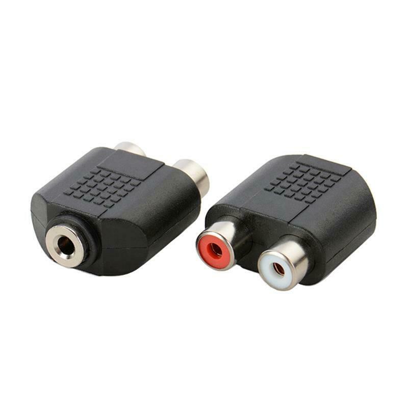 3.5mm Female To 2RCA Female Red And White Dual-channel Audio Conversion Plug 2Pc