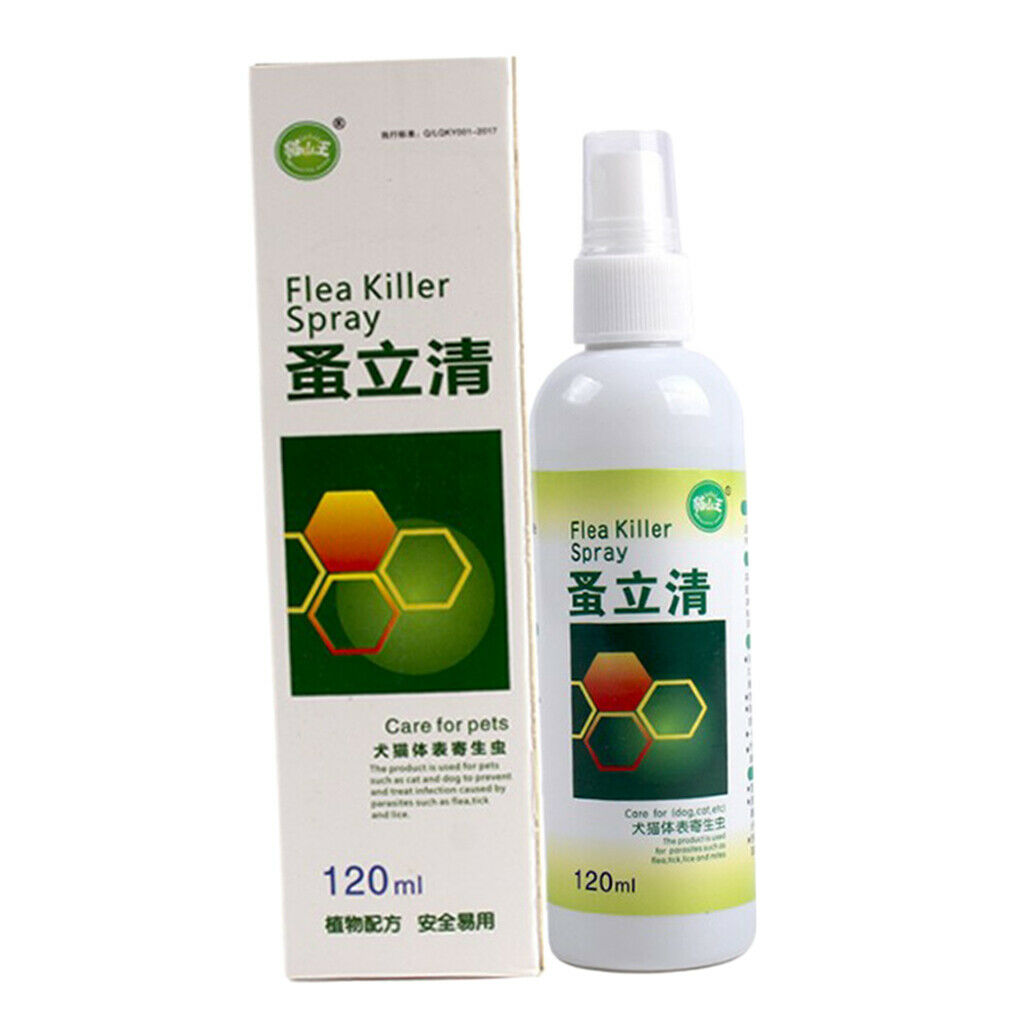 120ml Cat Dog Skin Care Spray Deworming Flea Treatment Drops Anti-flea