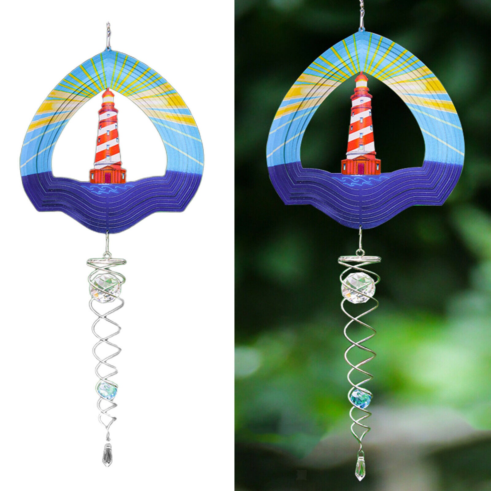 Garden Wind Chimes Wind Spinner Hanging Yard Tree Windmill Patio Ornament