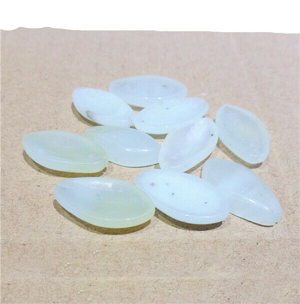10Pcs 19x10x4mm Natural New Jade Flower Petals Pendant Beads DIY Jewelry HH8401