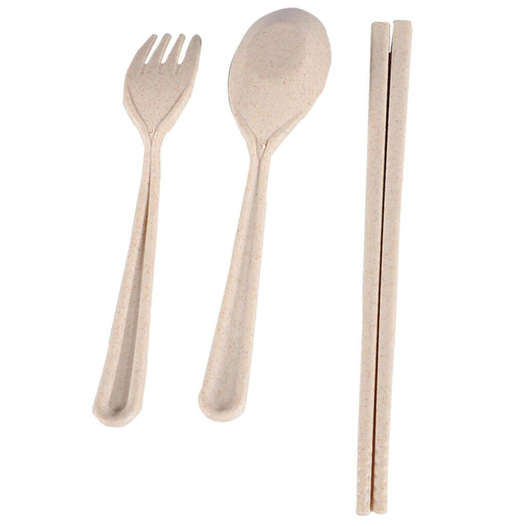 Portable Spoon Fork Chopsticks Set with Case Cutlery for Home Office Travel