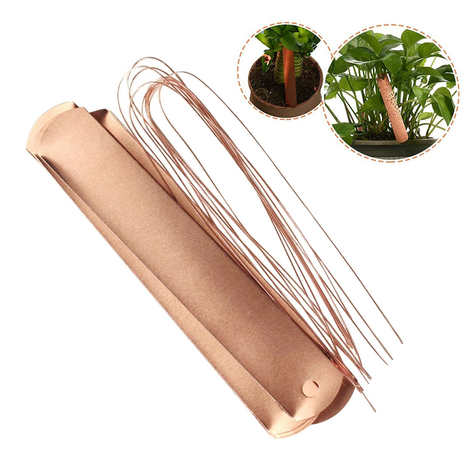 Copper Metal Plant Labels Reusable Waterproof Tags Planting Marker with Ties