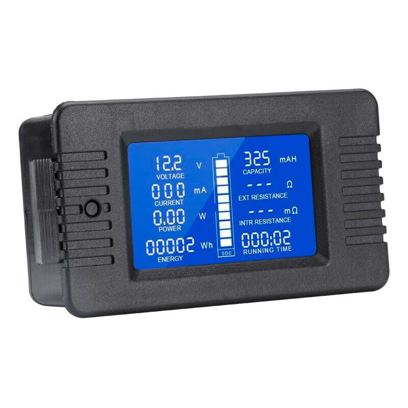DC Battery Monitor Meter,LCD Display DC Battery Monitor Meter 0-200V VoltmeterF3