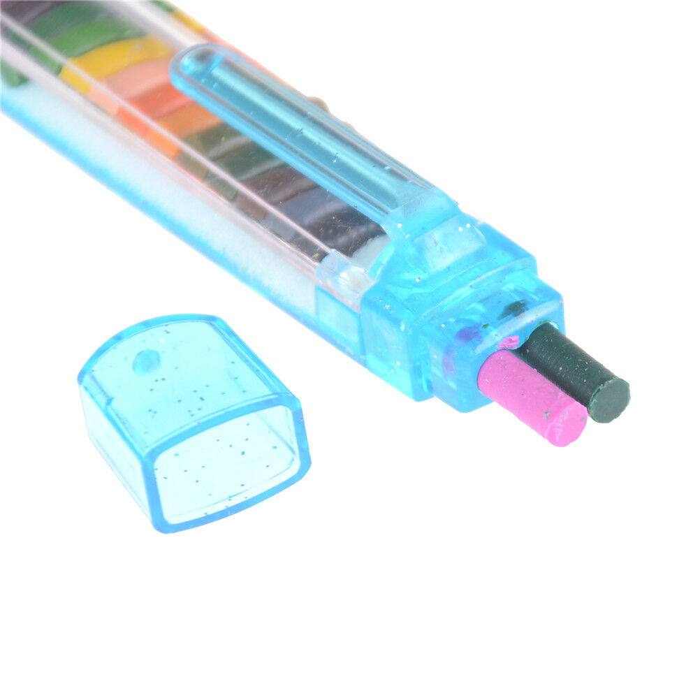 2Pcs Children Crayon Multicolor Nontoxic Washable Safety Pen Kids Drawing.l8