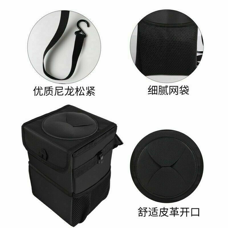 Car Trash Can Foldable Garbage Bin Storage Organizer Waste Basket Container NR9