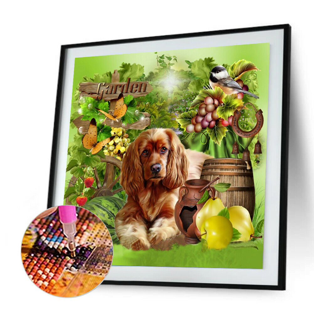 Full Round Drill Picture DIY Costume Dog Diamond Painting Poster (W567)  @