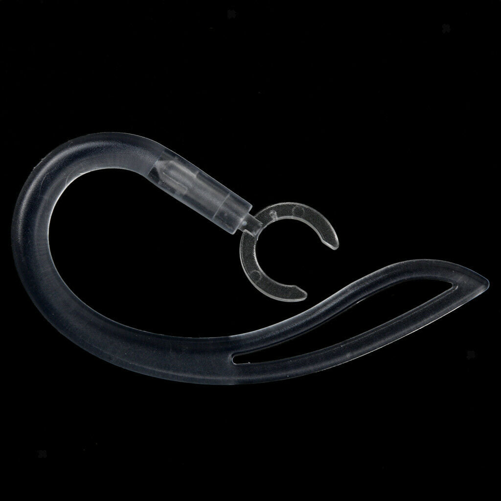 9.0mm Ear Hooks for Wireless Bluetooth Headset - Pack of 4 - Transparent