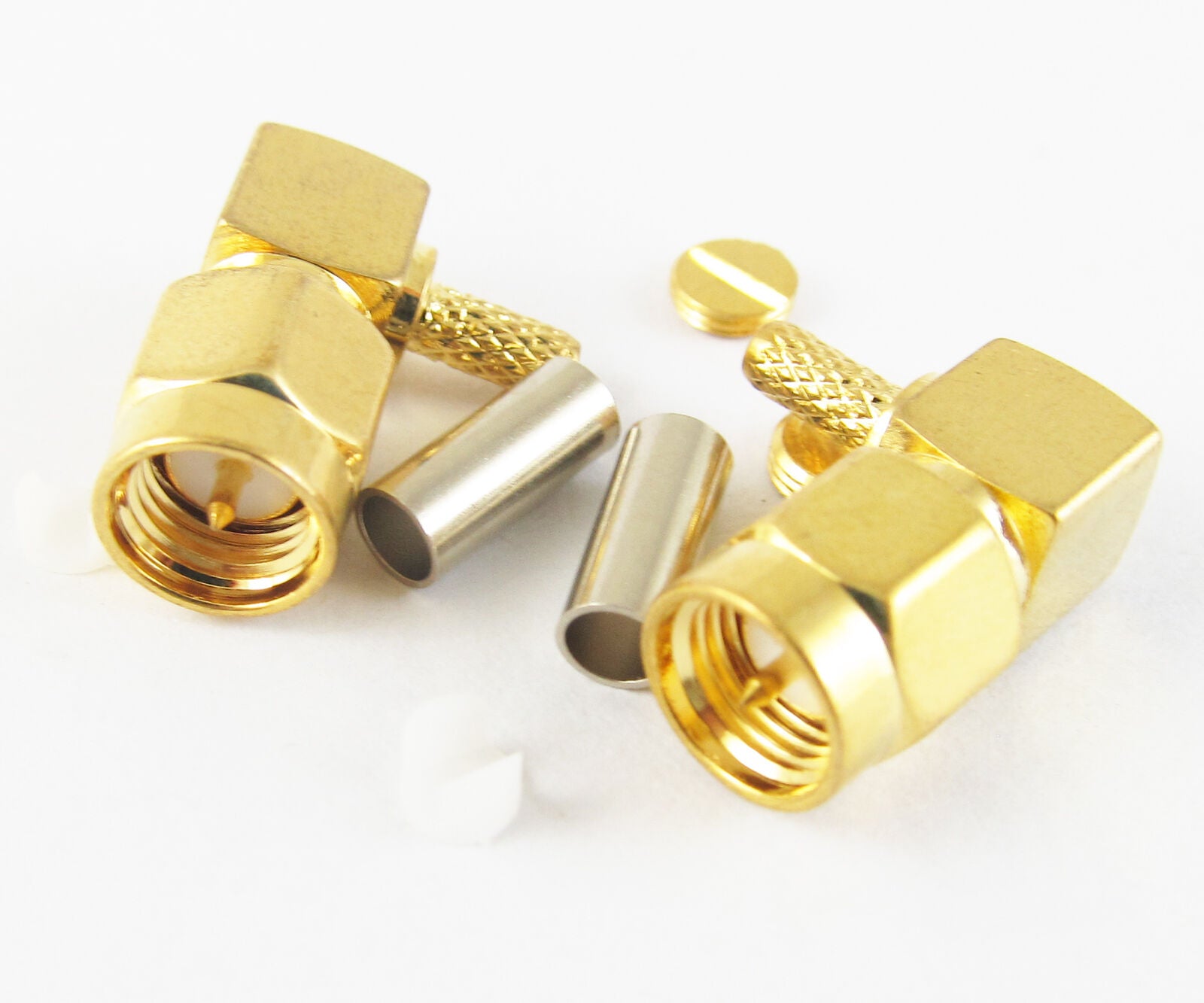 10set SMA Male Right Angle Crimp For RG174 RG316 RG179 RG187 RG188 RF Connector