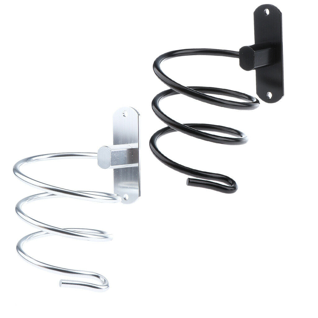 Hair Dryer Holder Aluminum Towel Drain Rack Bathroom Antirust Shelf Black