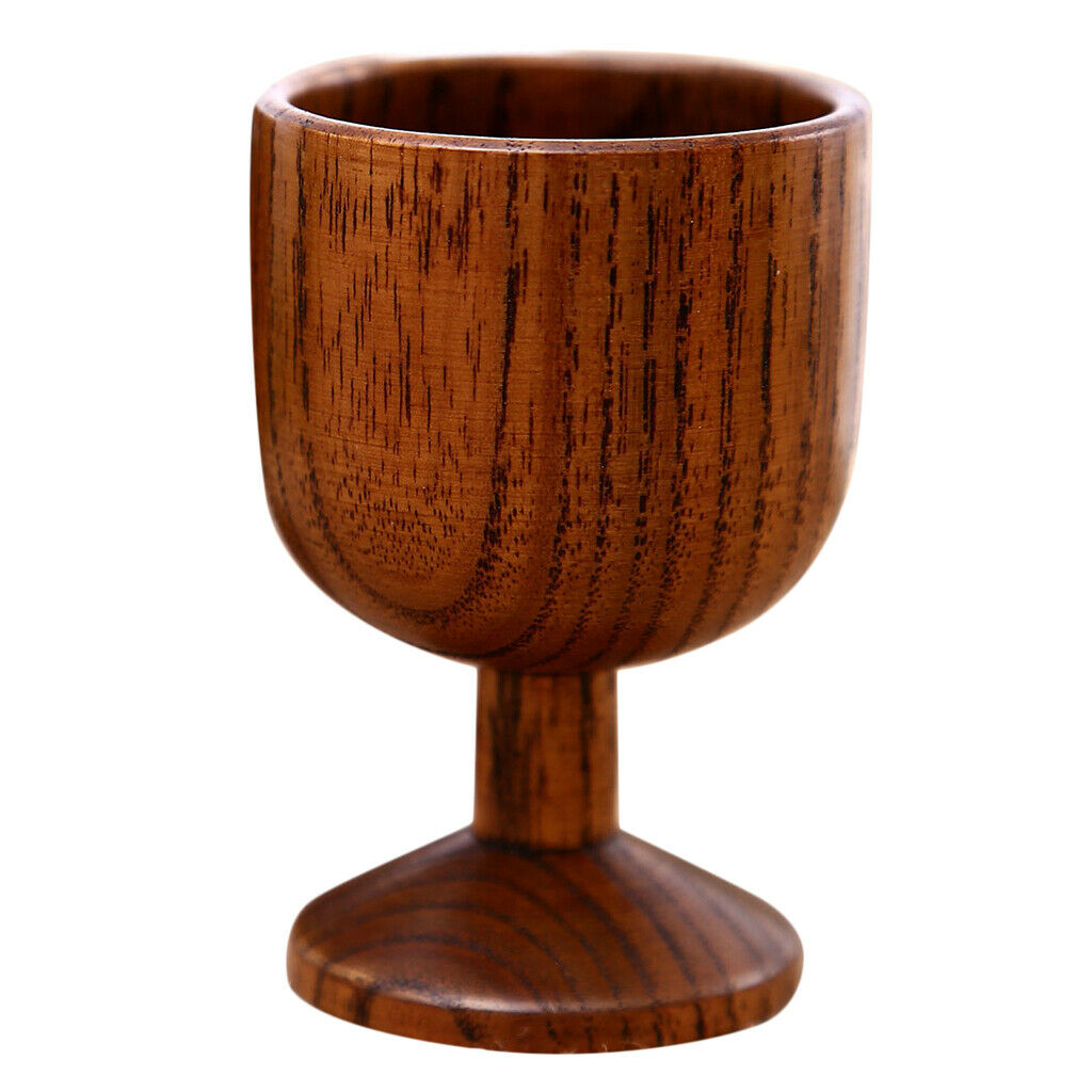2pcs Wooden Mug Tea Cups Beer Tankard Christmas Party Coffee Mug Brown Set