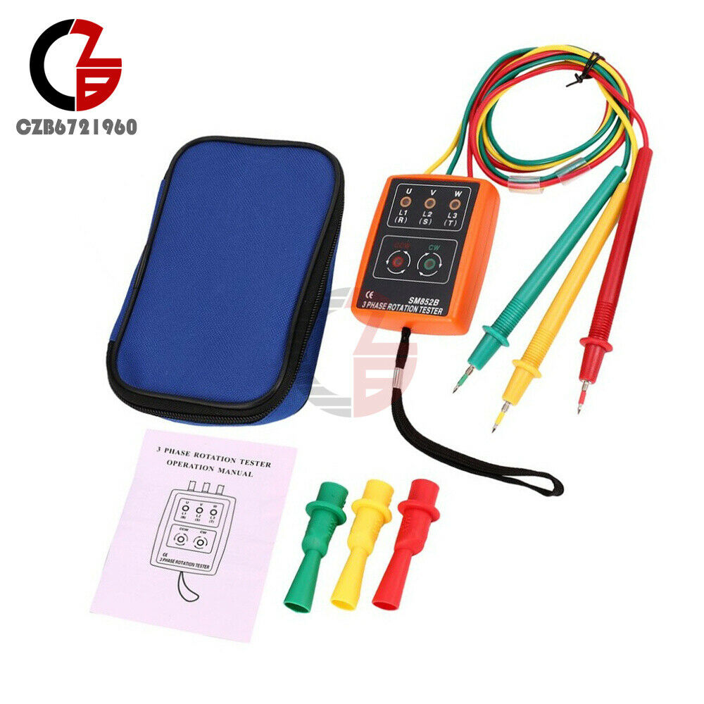 SM852B 3-phase AC Phase Sequence Meter LED Display Digital Phase Seque