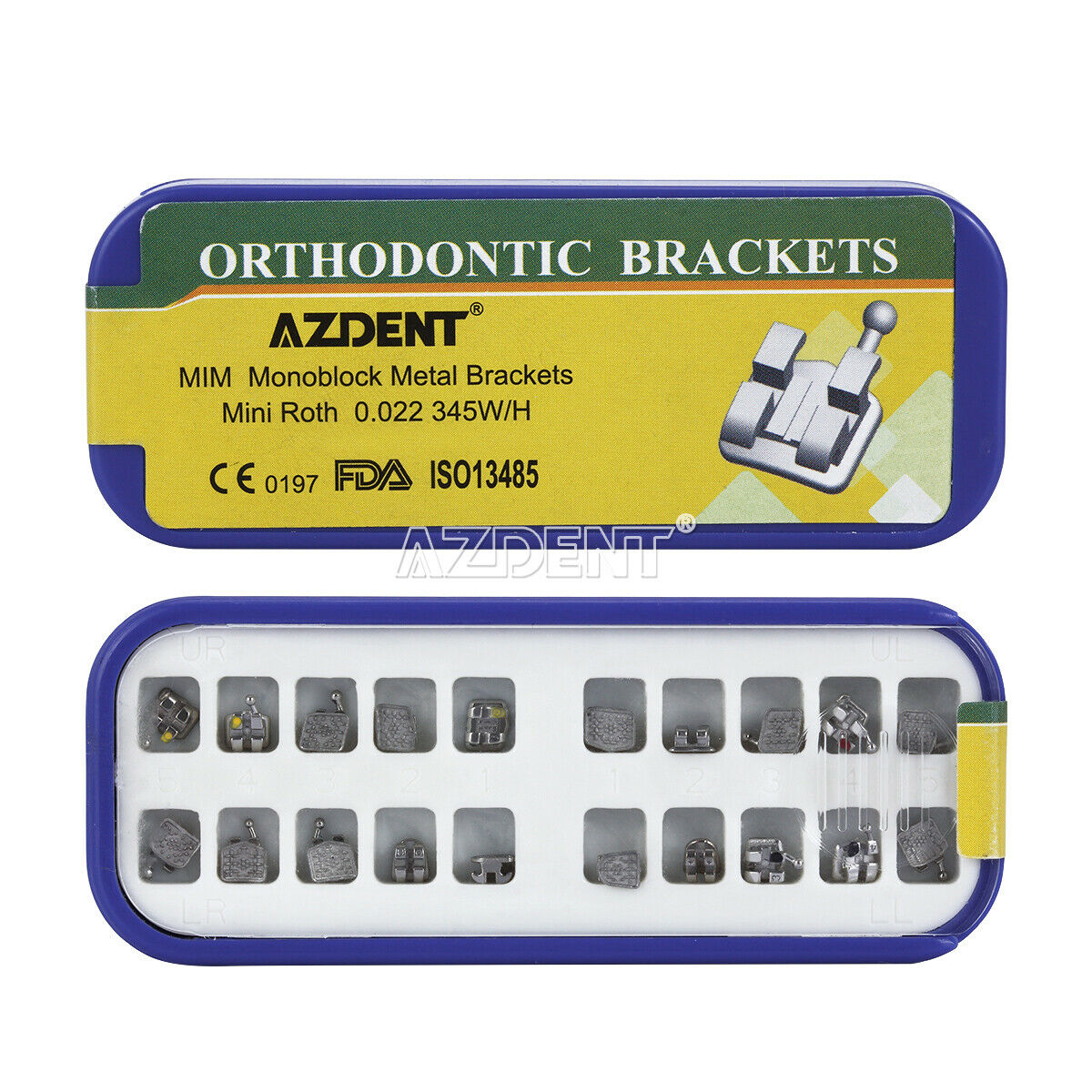 10 Kits Dental Orthodontic MIM Monoblock Bracket Brace Mini Roth.022 3-4-5 Hooks