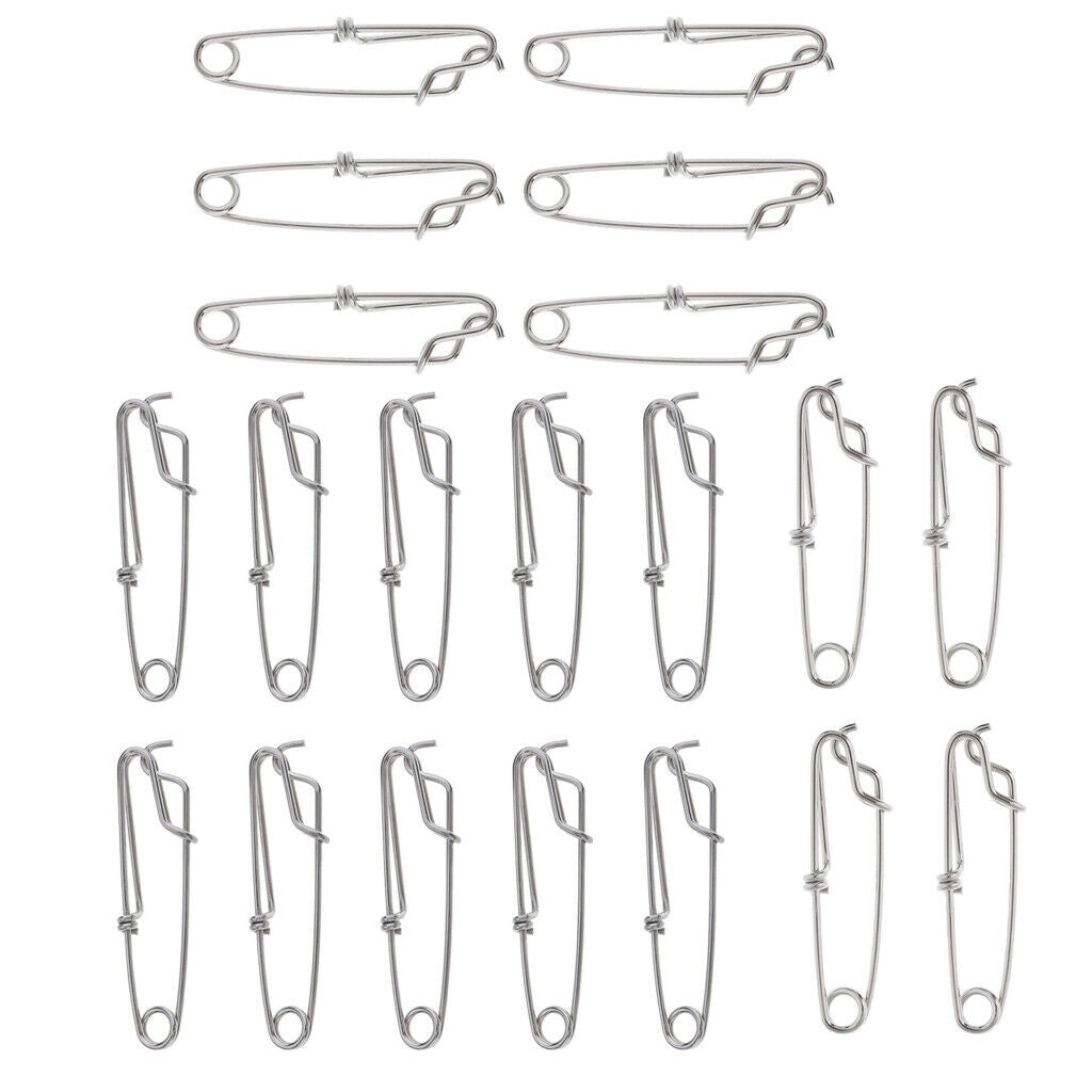 20 Pcs Fishing Clip Snap Long Line Stainless Fishing Connector Sea Fishing
