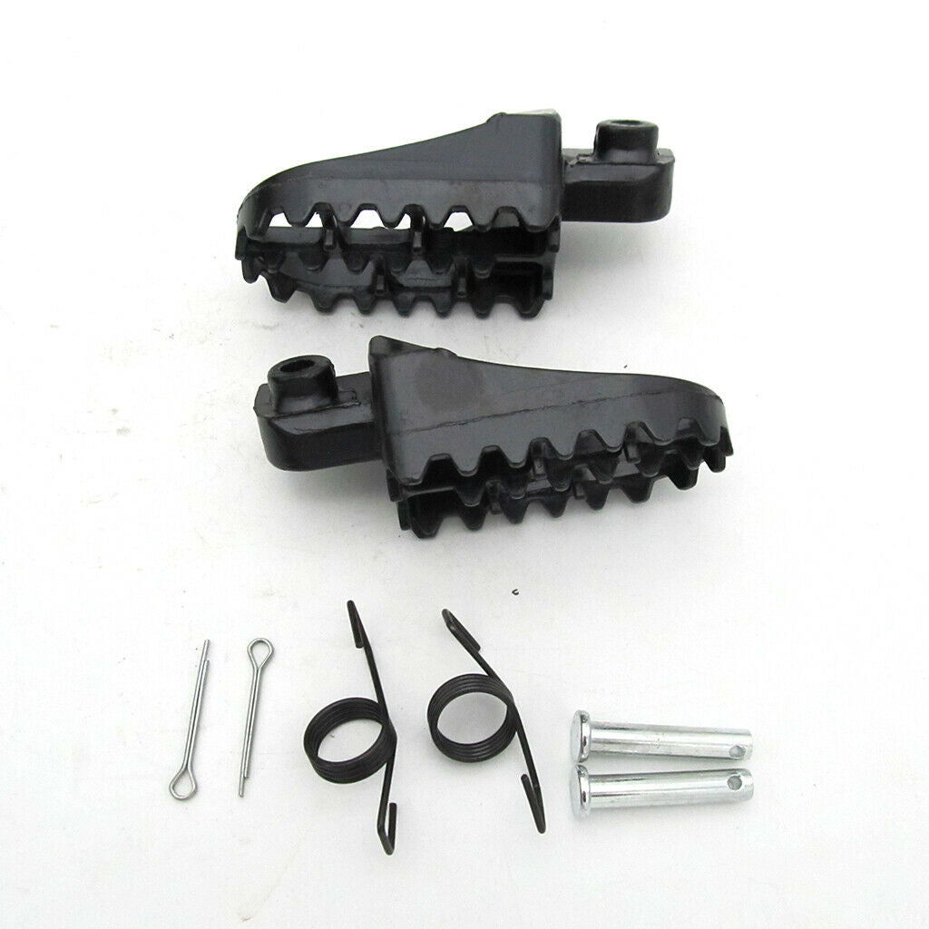 Black Aluminium Foot Pegs Compatible with Yamaha PW50 PW80 TW200 TT-R50E TT-R90E