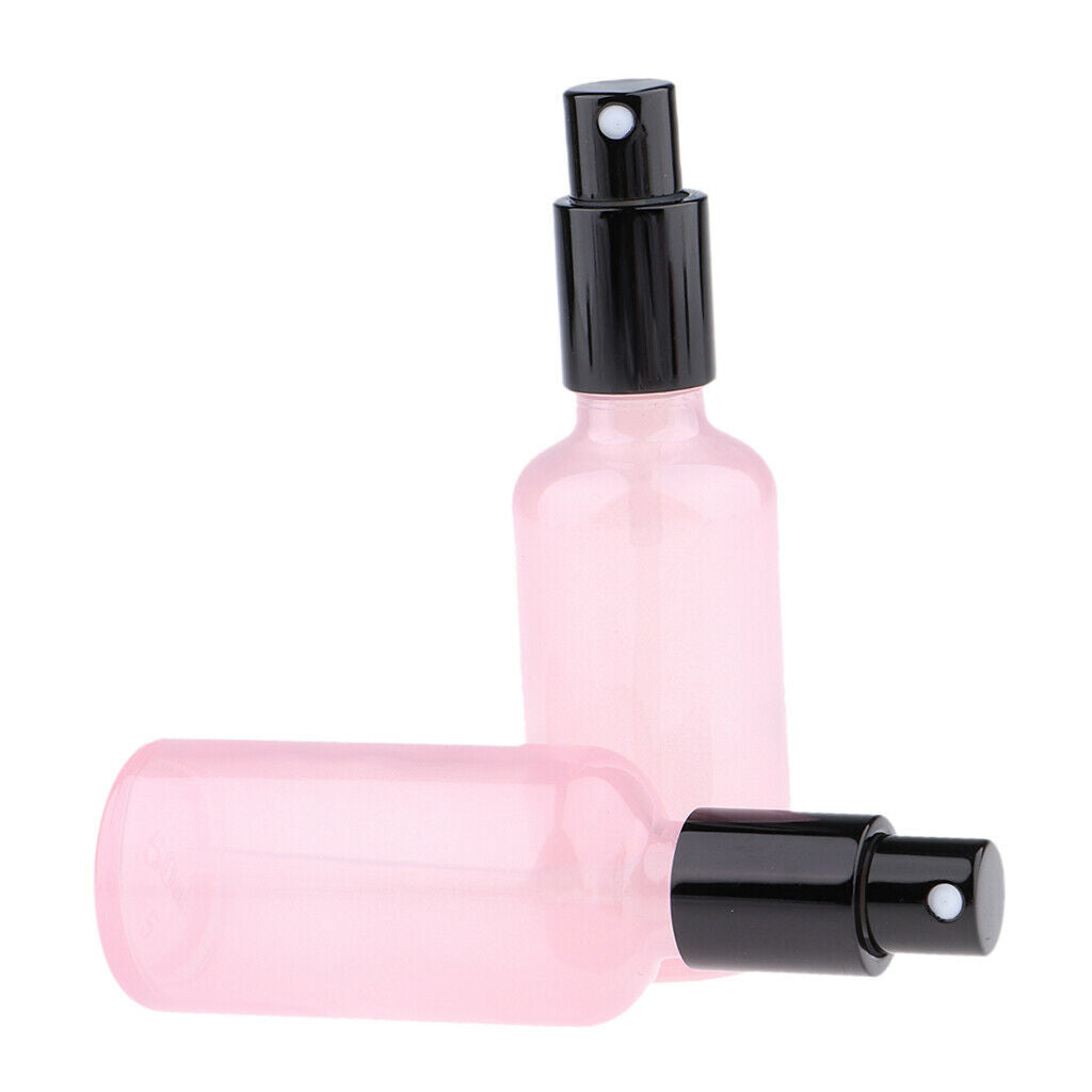 4pcs Empty Glass Pump Spray Bottle for Perfum Toner Amber Cosmetic Atomizer