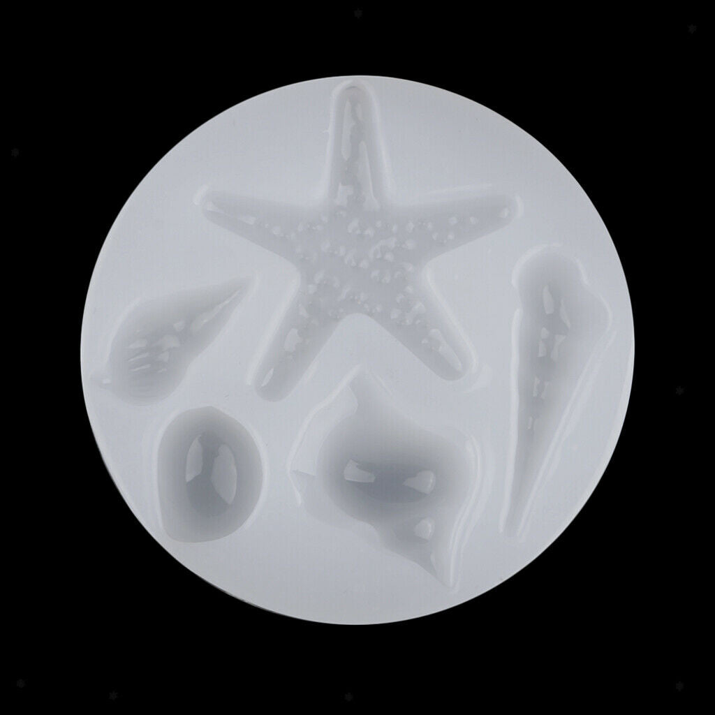 1 Set 5 Style Sea Figures Silicone Mold For Sponge Cake Mousse Dessert