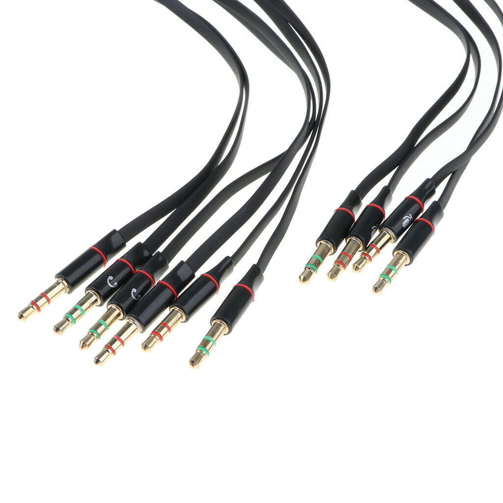 5 Pieces Headphones Splitter Cable Female to Dual 3.5mm Male, for Computer That
