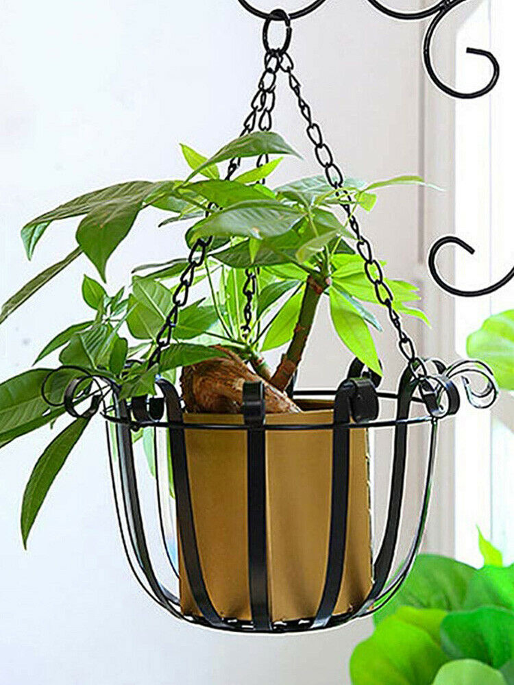 Metal Flower Pot Plant Support Hanger Flower Rack Holder Basket Garden Decor New