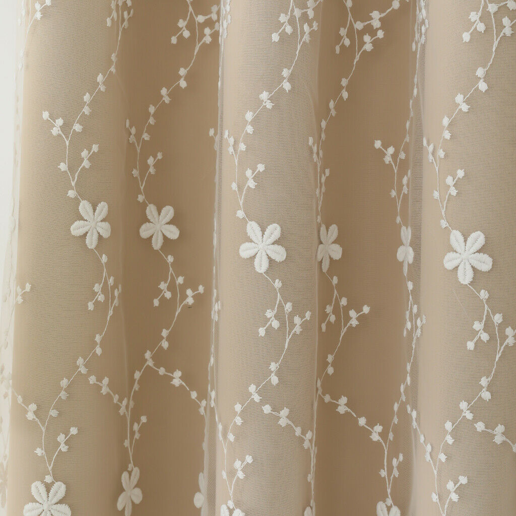 Double Layer Curtain  Bedroom Window Drape Decoration 107x160cm