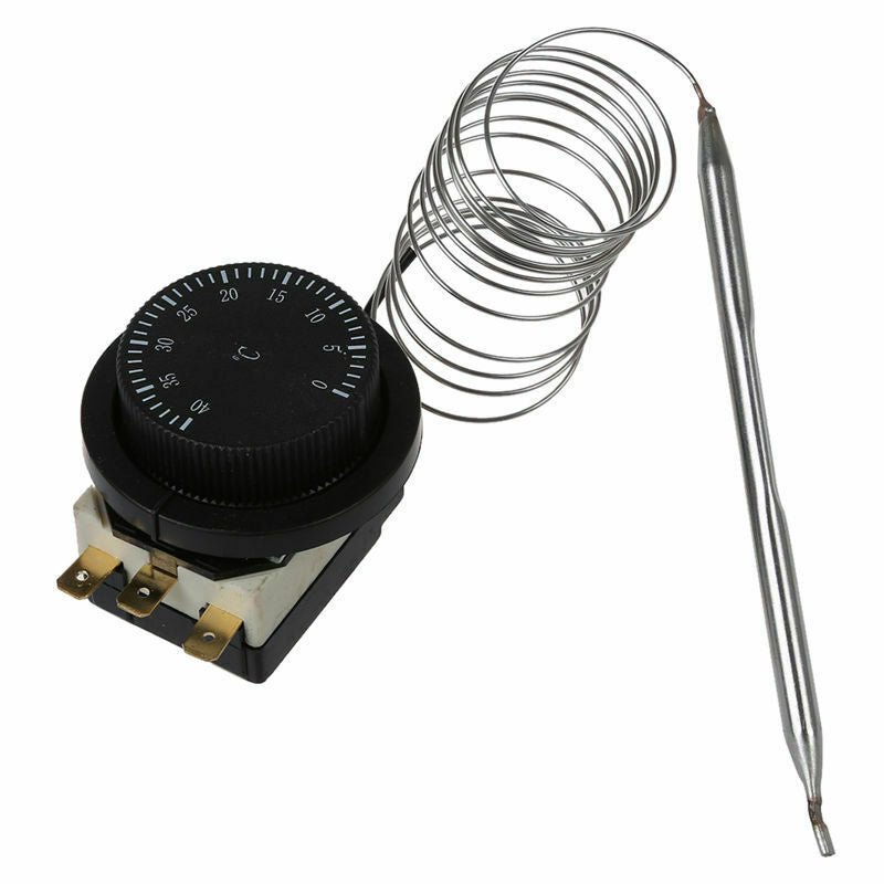 1NC 1NO AC 250V/380V 16A 0-40C Temperature Control Switch Capillary ThermostatV9