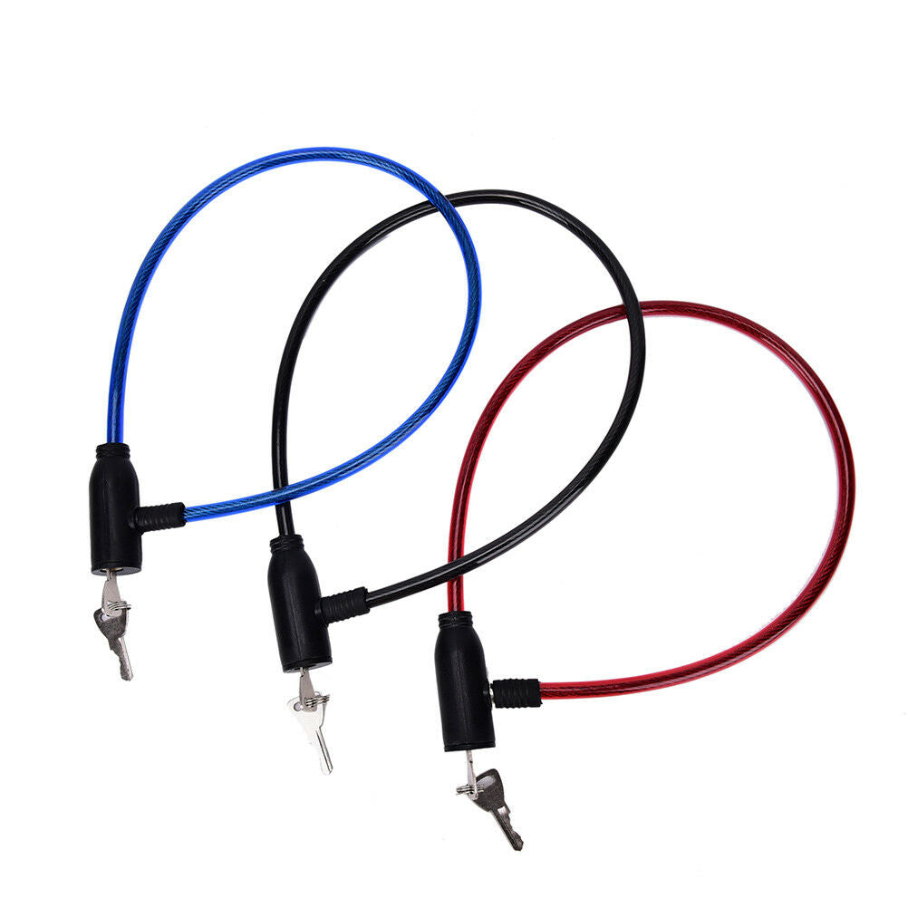 1x Cycling 8x640mm Cable Anti-Theft BikeBicycle Scooter Safety Lock With 2.l8