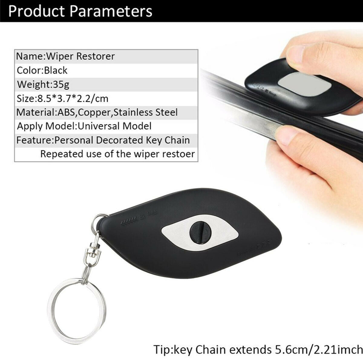 Car Wiper Repair Tool for Windshield Wiper Blade Scratches Decorated Key Chain
