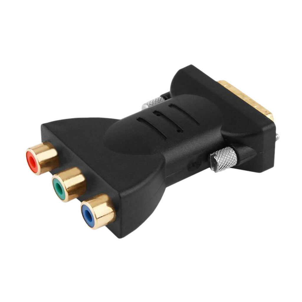 DVI-I 24+5 Male To 3 RCA Component Display Adapter For PC HDTV Converter