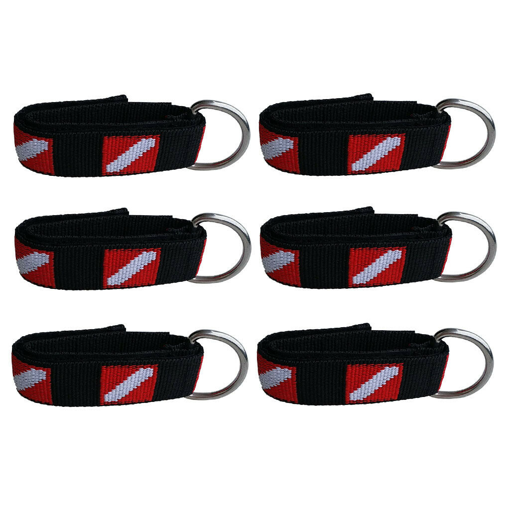 6pcs Scuba Diving Dive Wrist Strap Wristband Webbing for Underwater Torch Light