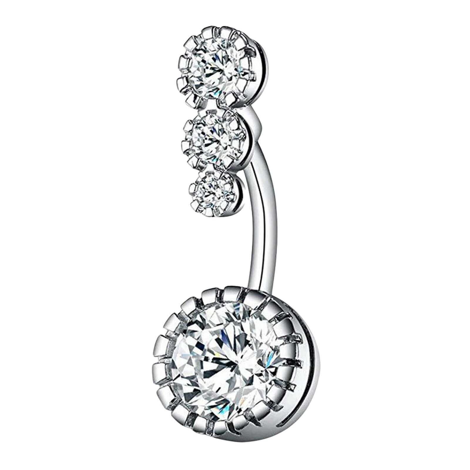 Lady Navel Belly Button Rings Bar Crystal Drop Dangle Body Piercing Jewelrys