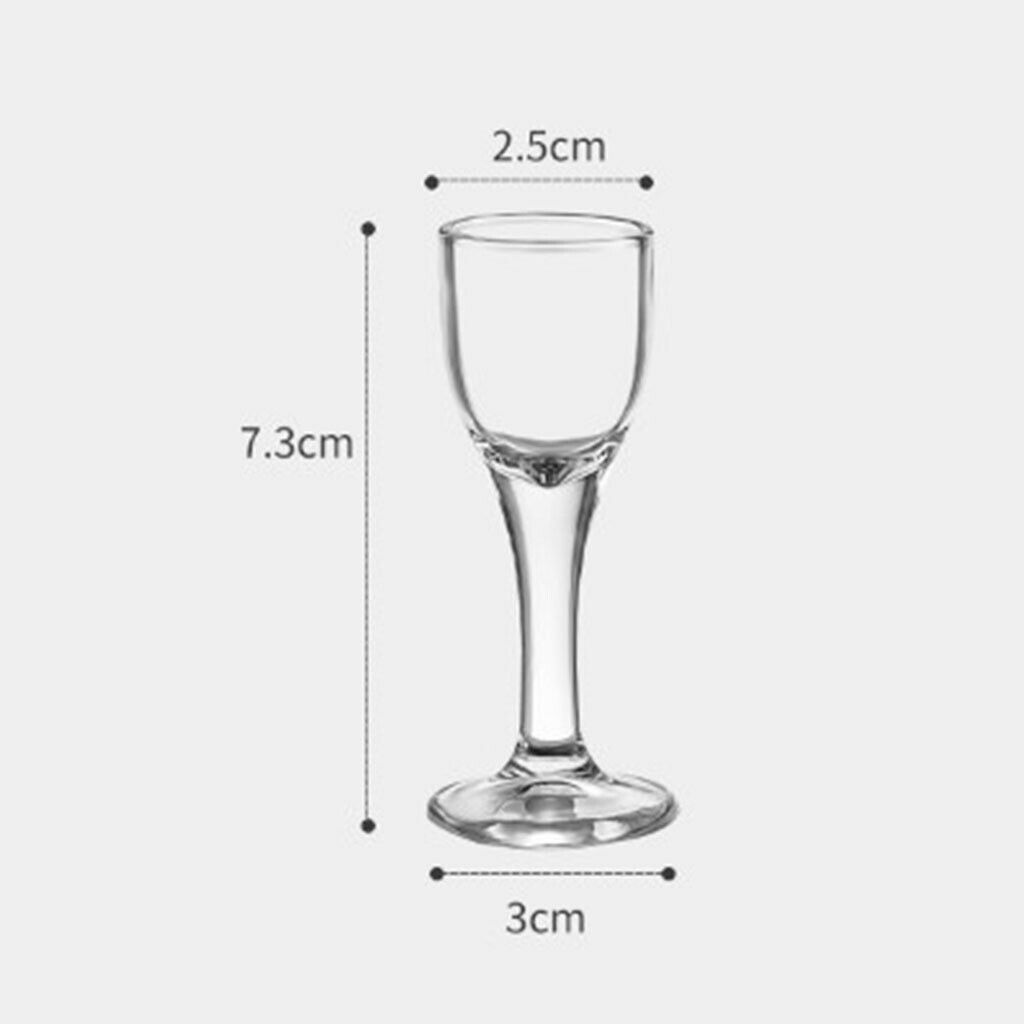 6PCS Long Lasting Premium Red & White Mug Glass Mug Mini Red Wine Glasses