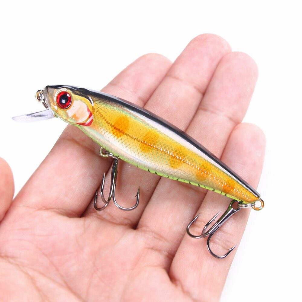 10pcs/set 8.8cm/9.2g Trolling Bait Minnow Fishing Lure Bass Crankbait Saltwater