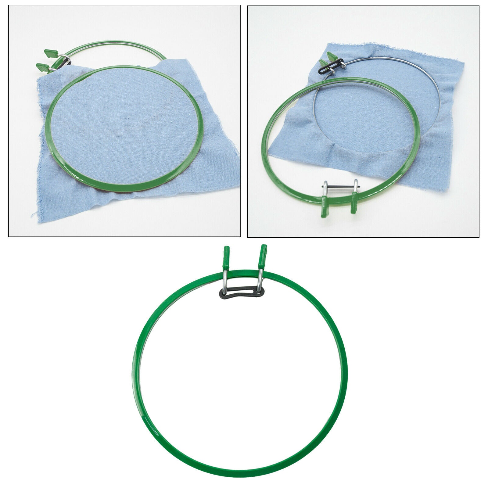3pcs 8.7'' Embroidery Hoop Plastic Spring Tension Frame Kid's Art Household