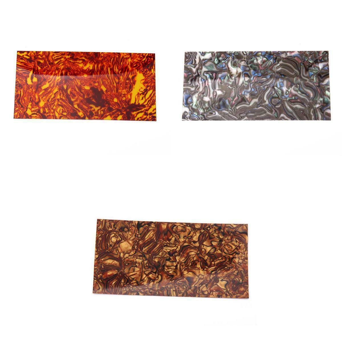 3x Celluloid Guitar Pickguard Material Scratch Plate sheet 20x10cm Tiger stripes