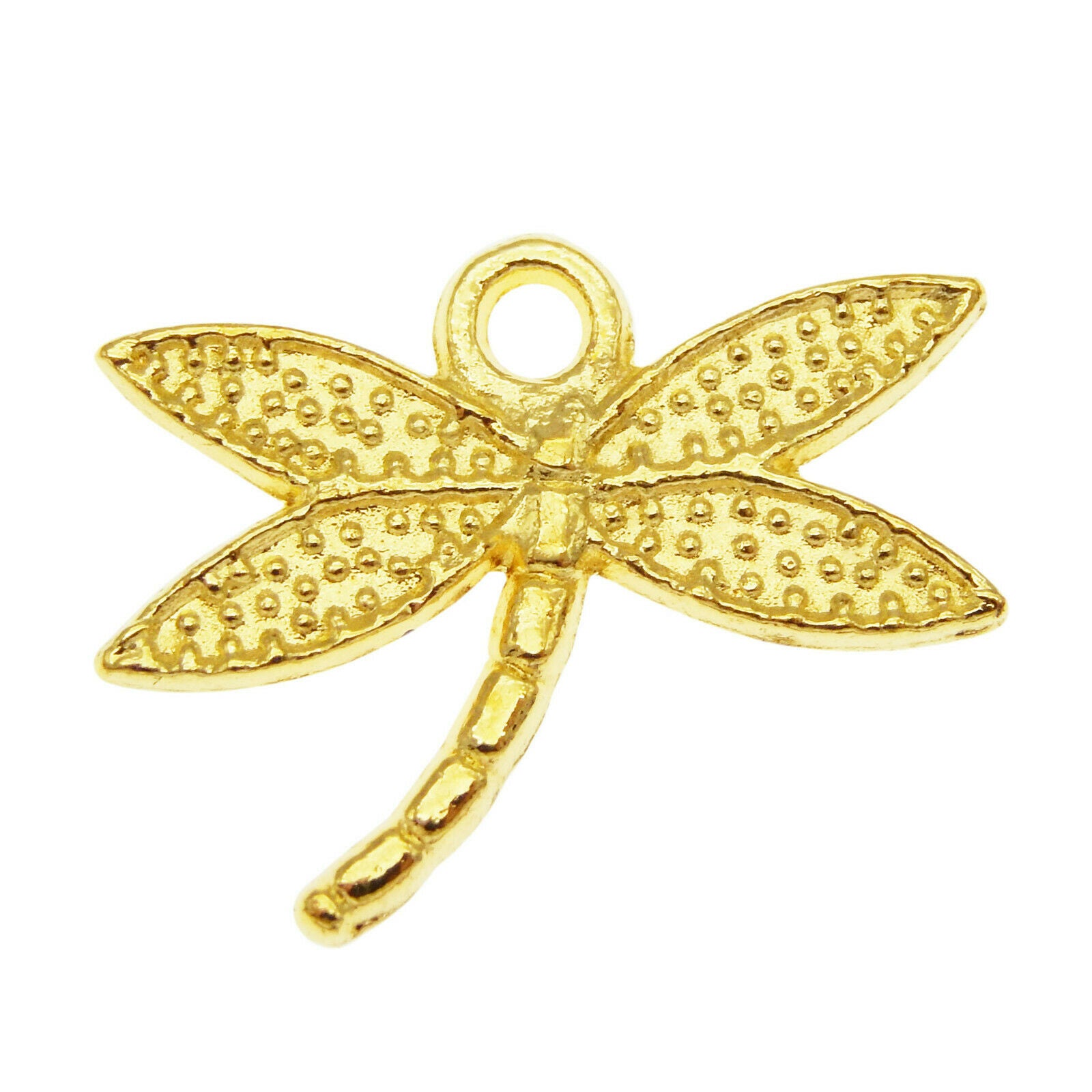 60 pcs Golden Dragonfly Alloy Charm Pendant Jewelry Drop Dangle Insect 18*12mm