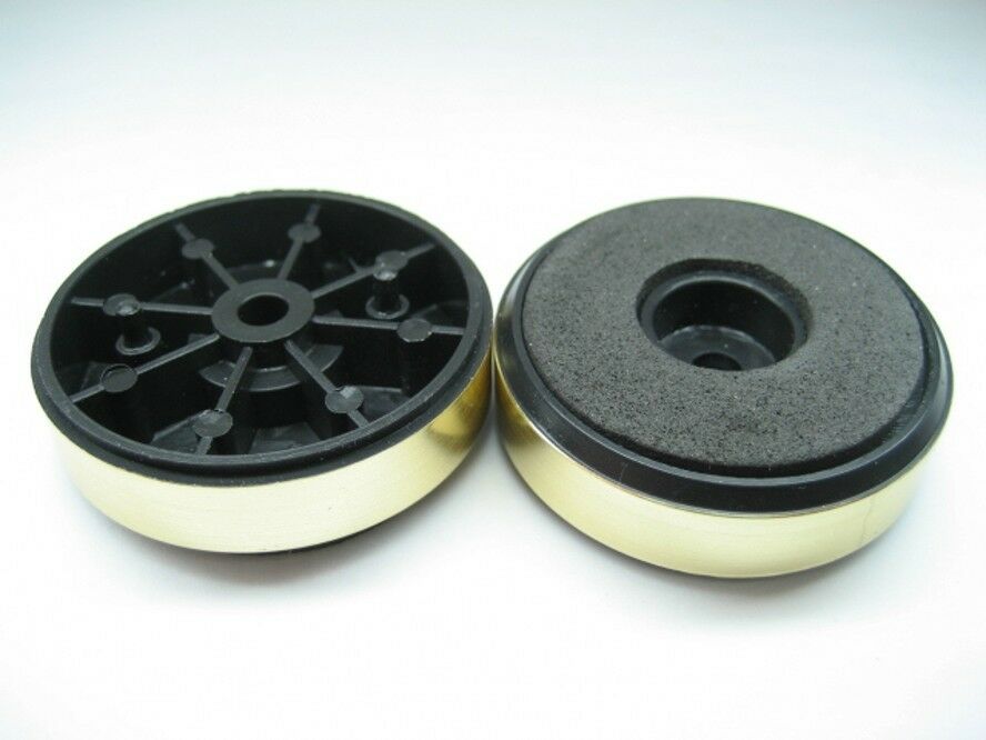 4pcs 40*10mm Amplifier Stand Pad Golden Speaker Isolation Feet mats HiFi Audio