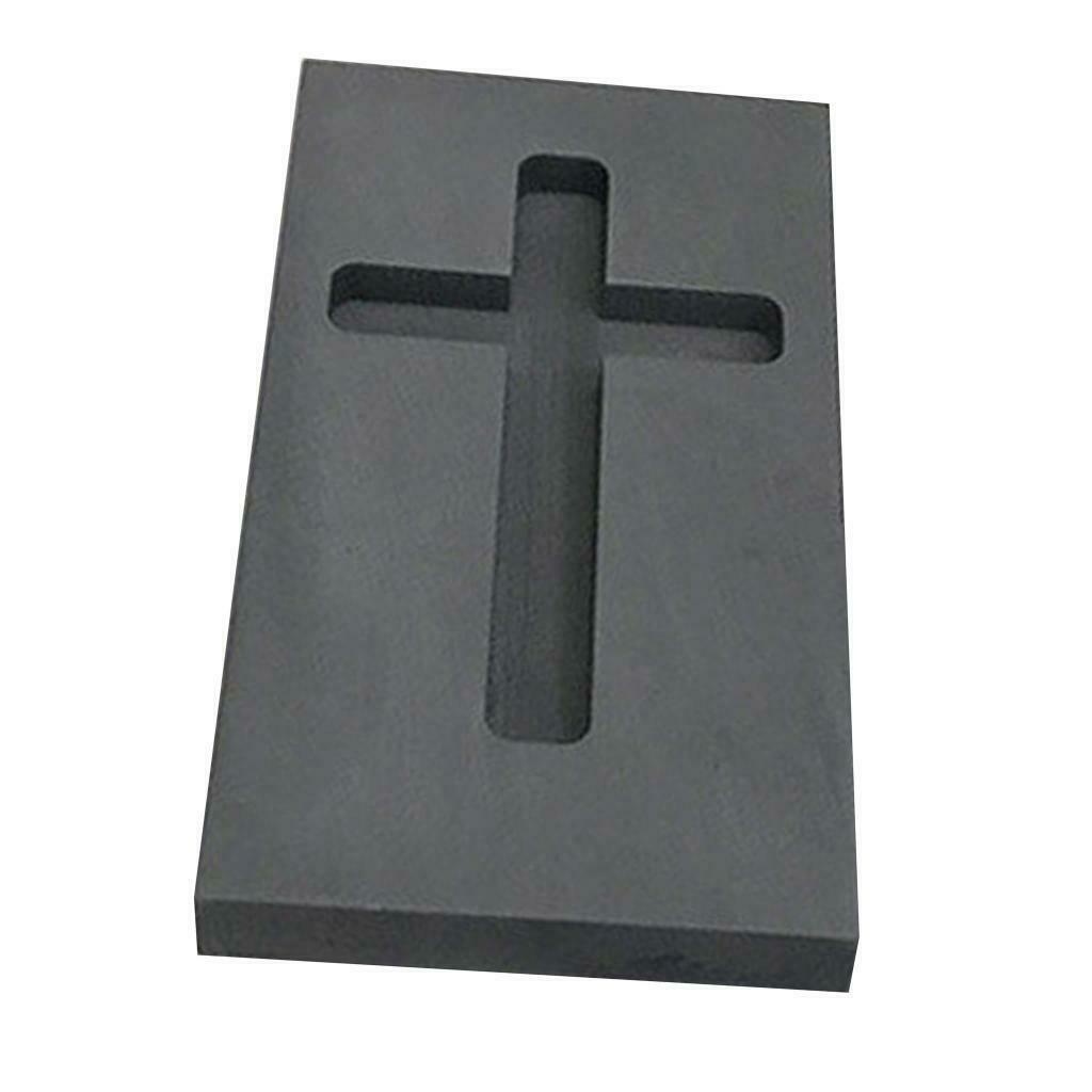 Black Crucible Graphite Ingot Melting Metal Bar Mold Casting Refining Cross