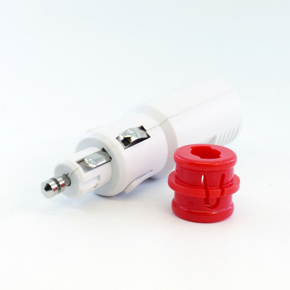 10pcs 2 in 1 Universal Solderless DC Car Hella Truck Cigarette Male Plug White