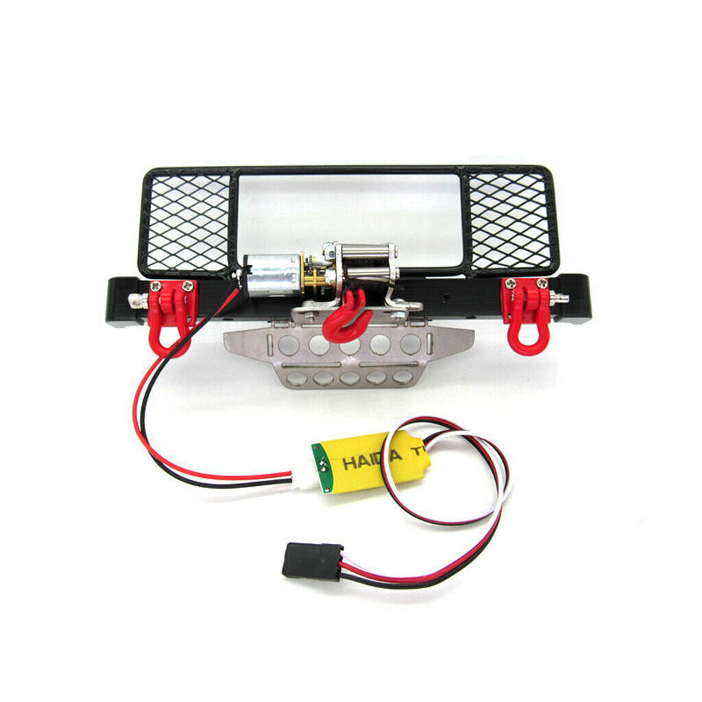 Front Bumper with Winch for MN D90 D99S RC Car Spare Parts Replacement Acc